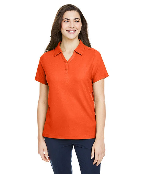 CE112W - Core 365 Ladies Fusion ChromaSoft™ Pique Polo Shirt | Campus Orange