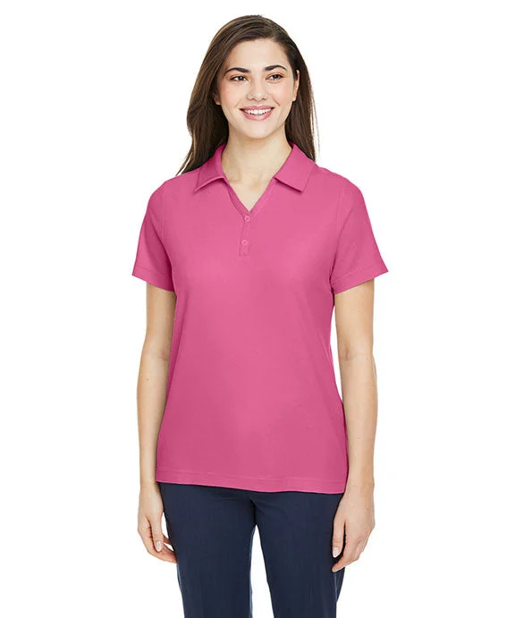 CE112W - Core 365 Ladies Fusion ChromaSoft™ Pique Polo Shirt | Charity Pink