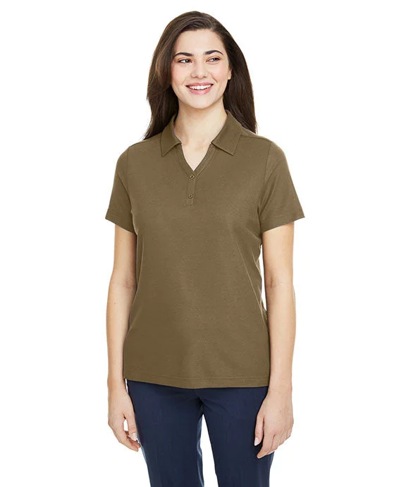 CE112W - Core 365 Ladies Fusion ChromaSoft™ Pique Polo Shirt | Coyote Brown