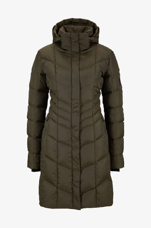 Kiara-D Coat In Dark Olive