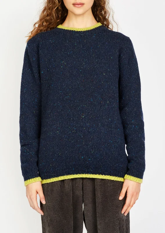 Slaney Crew Neck Sweater | Rich Navy