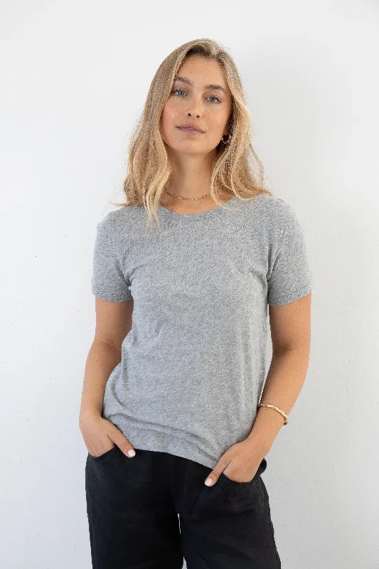 ZEPHYR SLUB TEE - GREY MARL