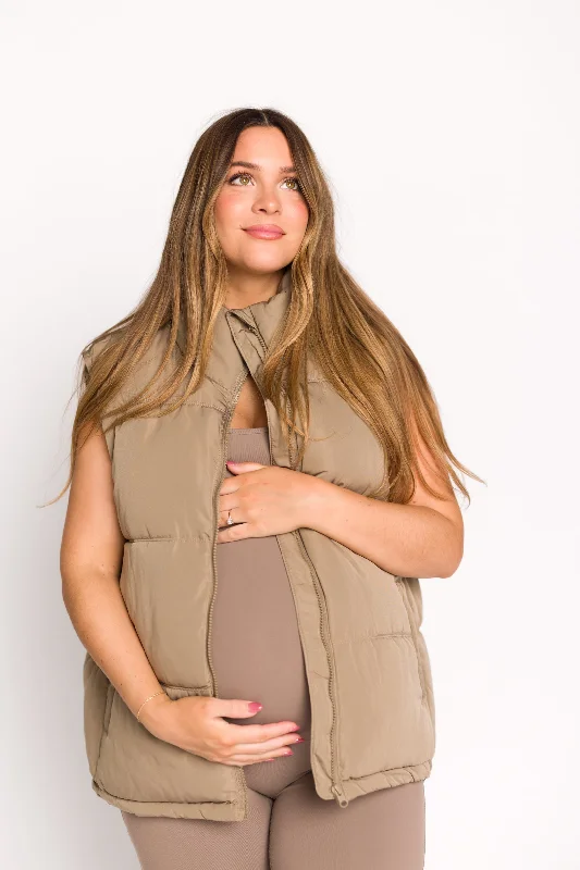 Kelsey Vest in Smokey Taupe